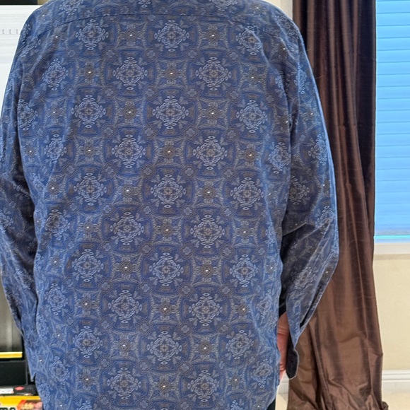 Men's Blue Patterned Jacket - Picture 2 of 4